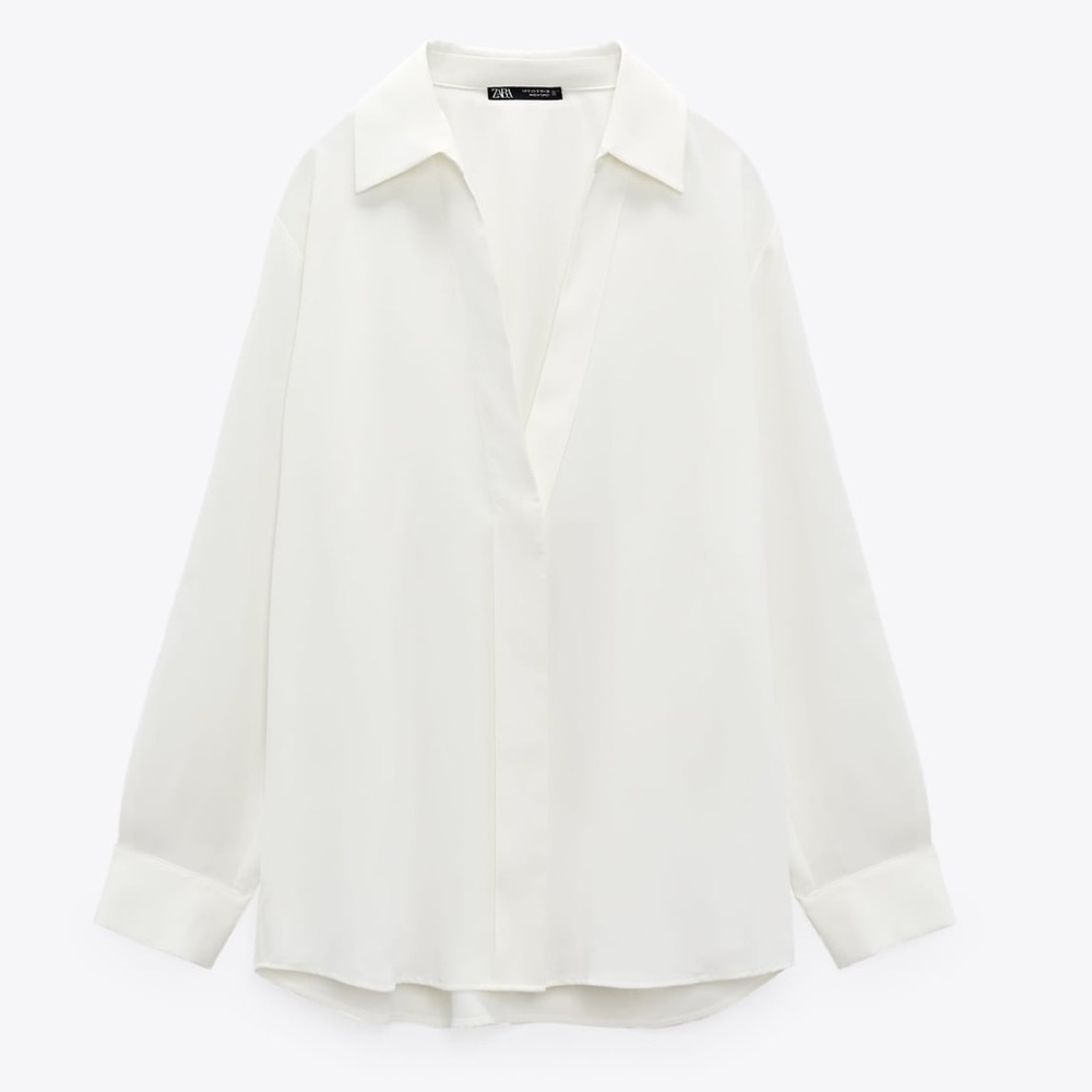Zara flowy shirt M white